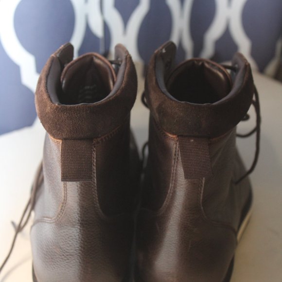 LEATHER LACE-UP BOOTS FROM EXPRESS main image 6